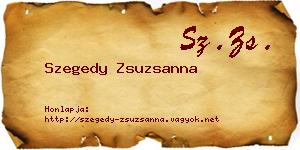 Szegedy Zsuzsanna névjegykártya